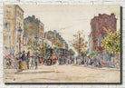 Frederic Anatole Houbron Fine Art Print, Double-decker trams in an avenue in Paris, 1901