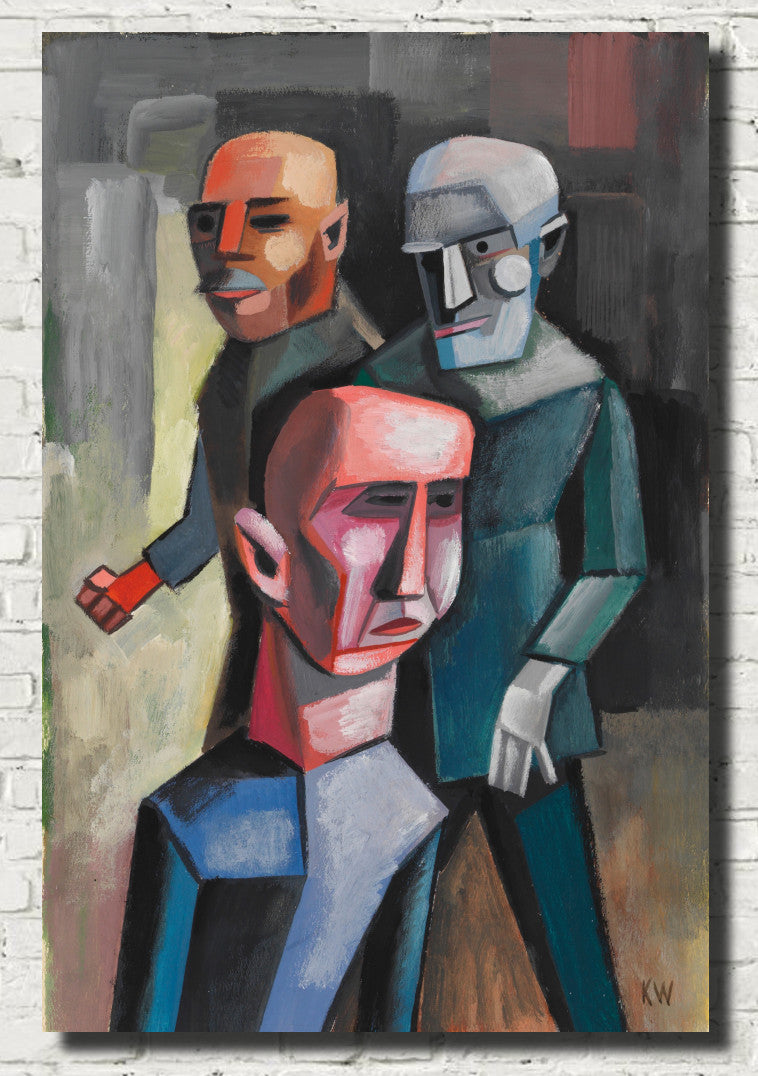 Three Men, Karl Wiener Abstract Print