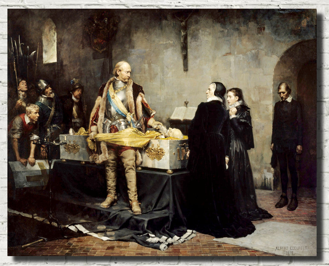 Albert Edelfelt Fine Art Print, Duke Karl Insulting the Corpse of Klas Fleming
