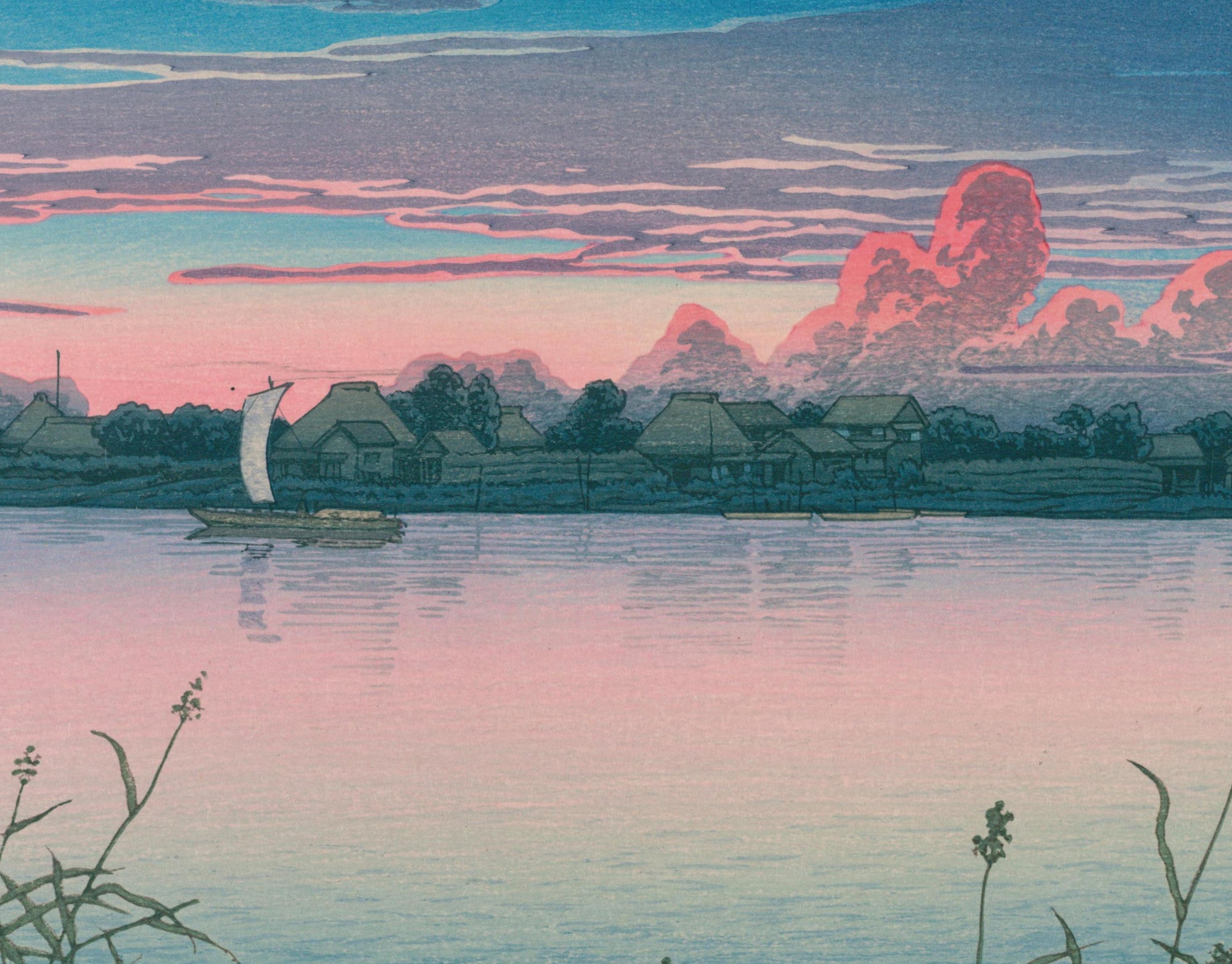 Early Autumn in Urayasu, Hasui Kawase, Japanese Art Print