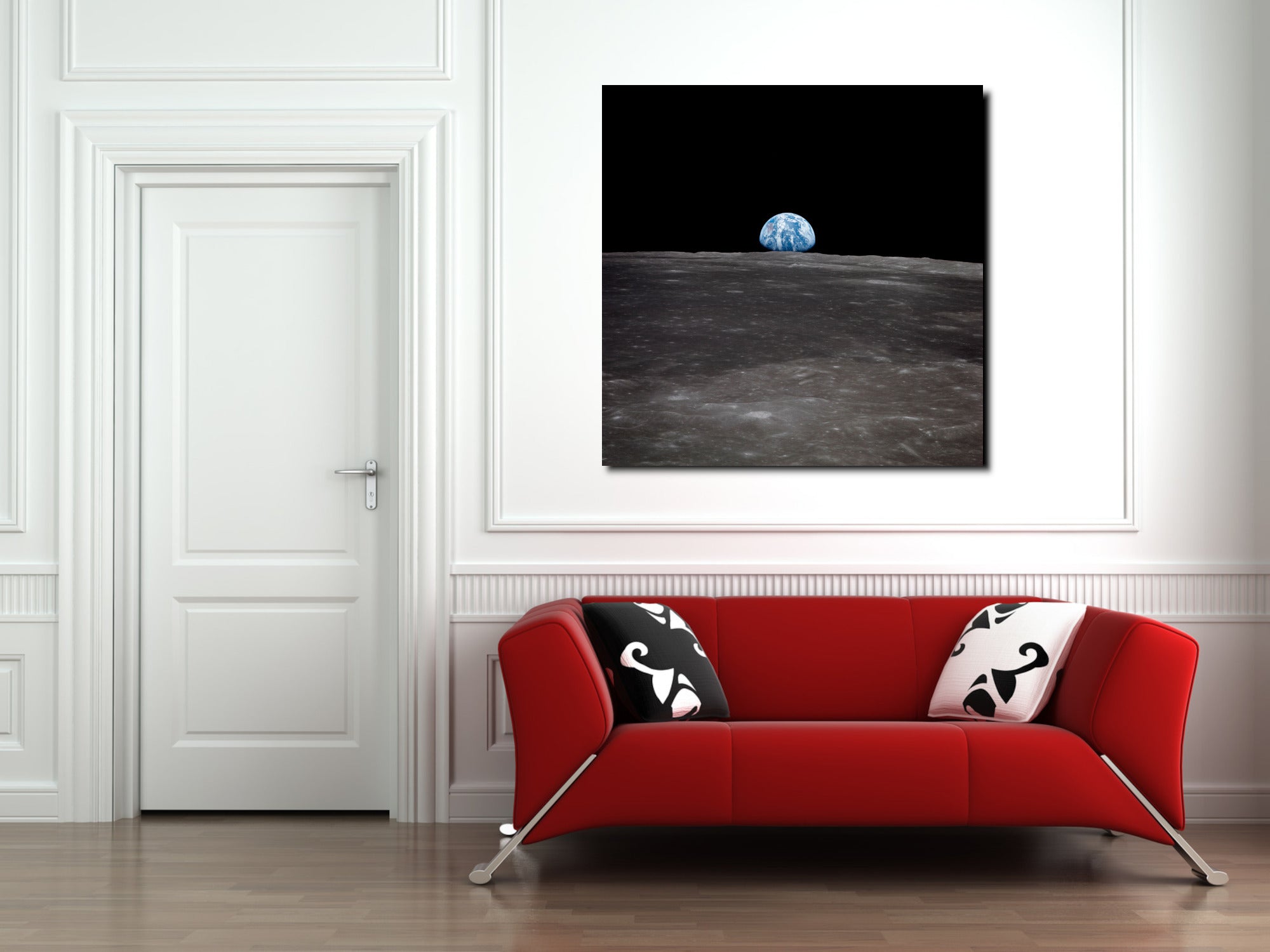 Photographic Art Print, Earth Rising Over The Moon