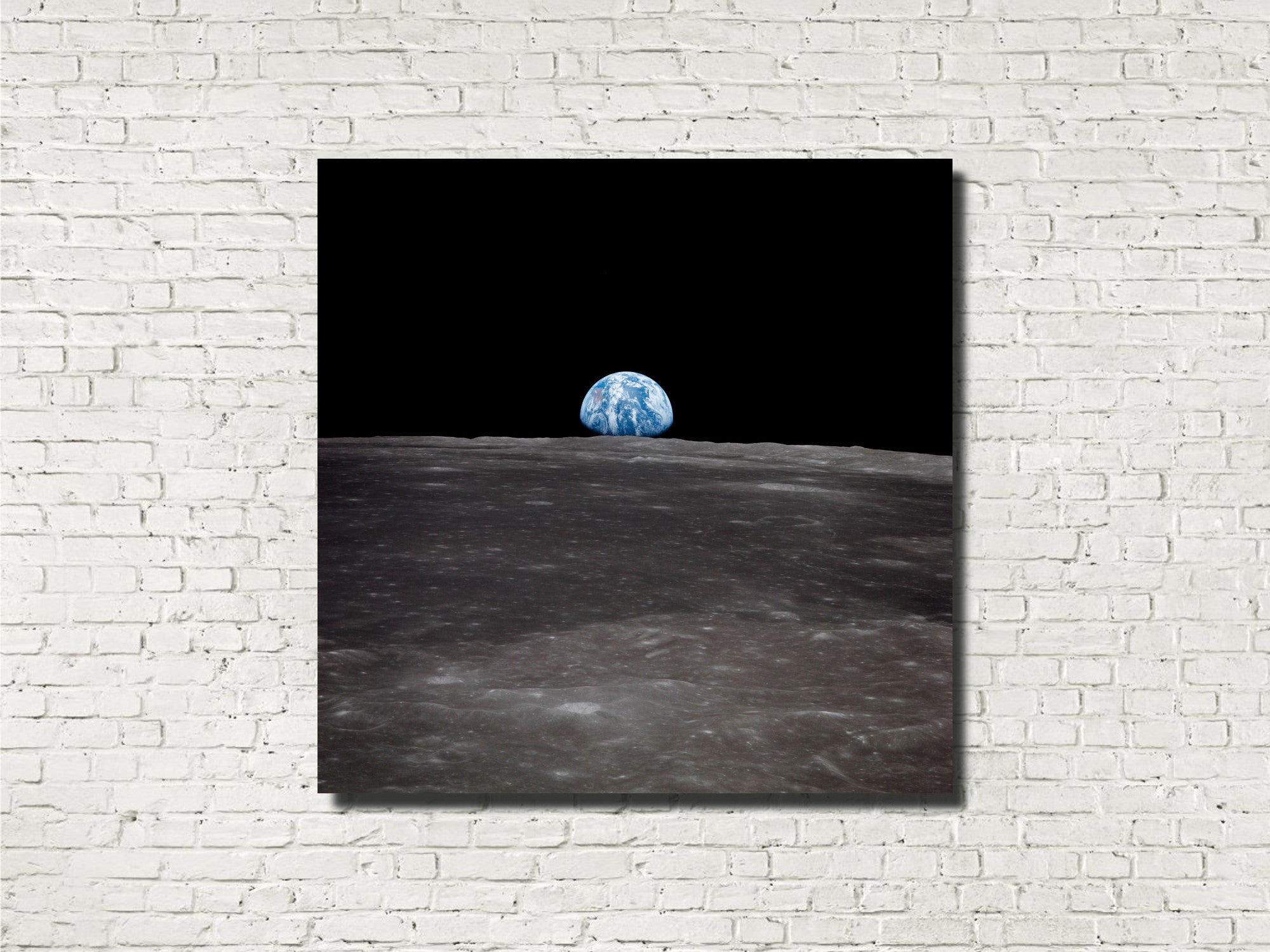 Photographic Art Print, Earth Rising Over The Moon