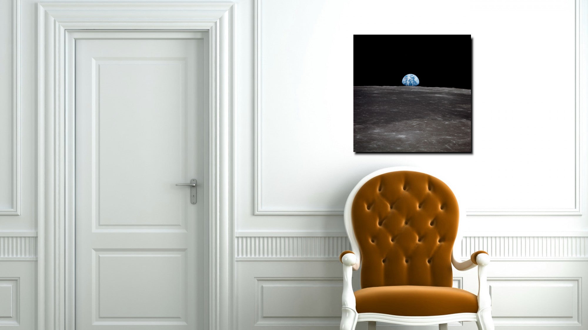 Photographic Art Print, Earth Rising Over The Moon