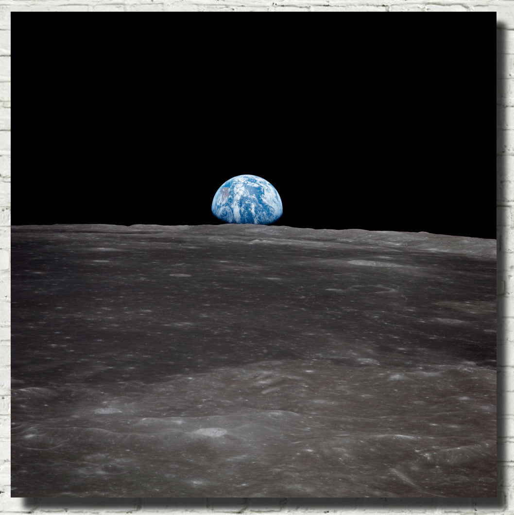 Photographic Art Print, Earth Rising Over The Moon