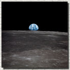 Photographic Art Print, Earth Rising Over The Moon