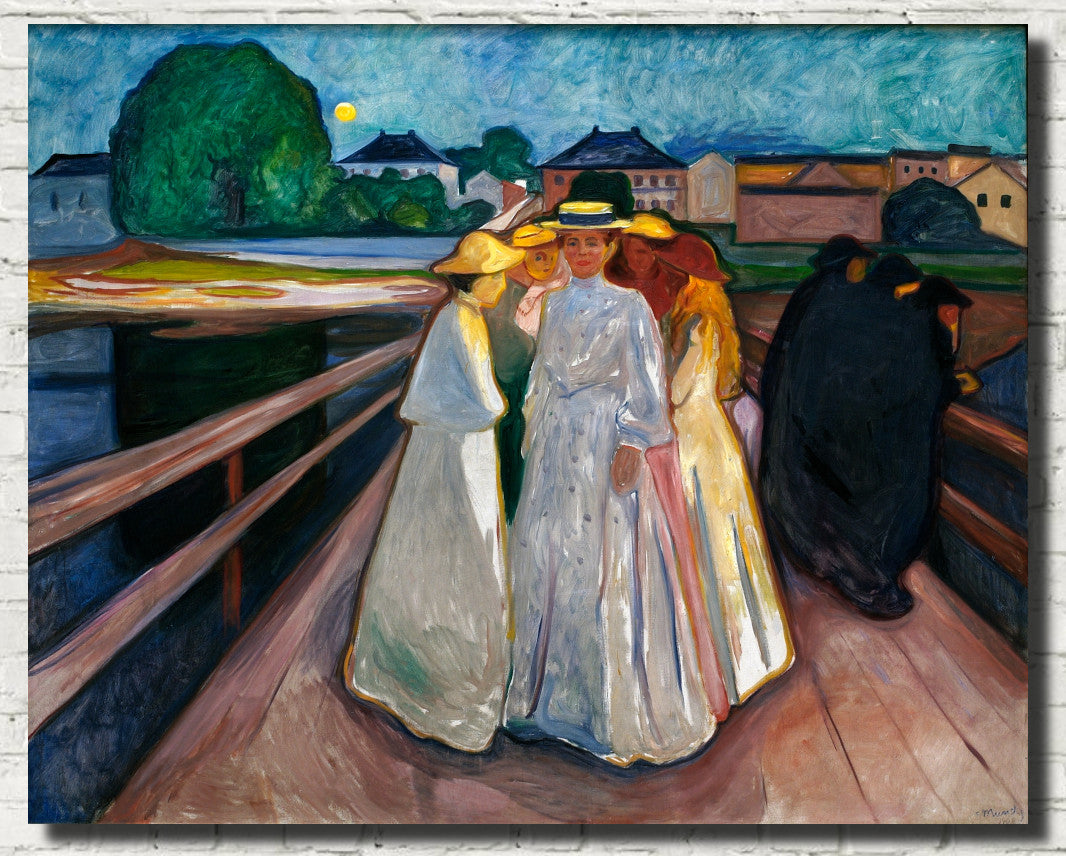 Edvard Munch Fine Art Print, On the Bridge