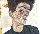Egon Schiele Fine Art Print, Self Portrait with Physalis