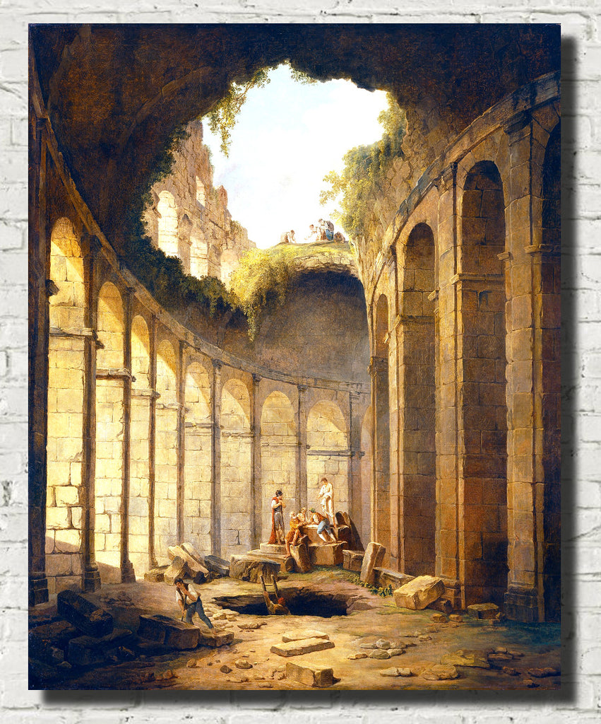 Hubert Robert Fine Art Print, Colosseum of Rome