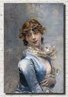 Giovanni Boldini Fine Art Print, Elegant in the blue dress