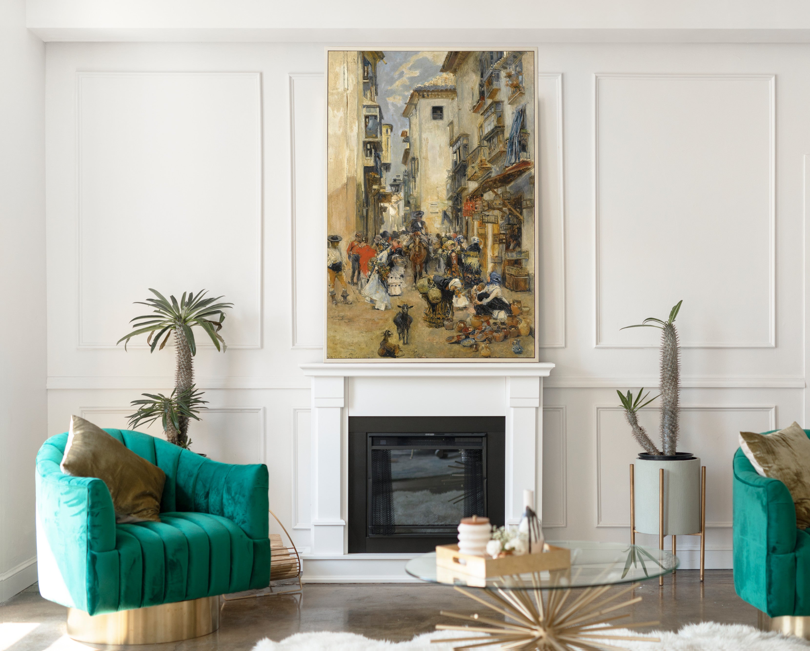 En La Calle (Street Scene), José García Ramos Fine Art Print