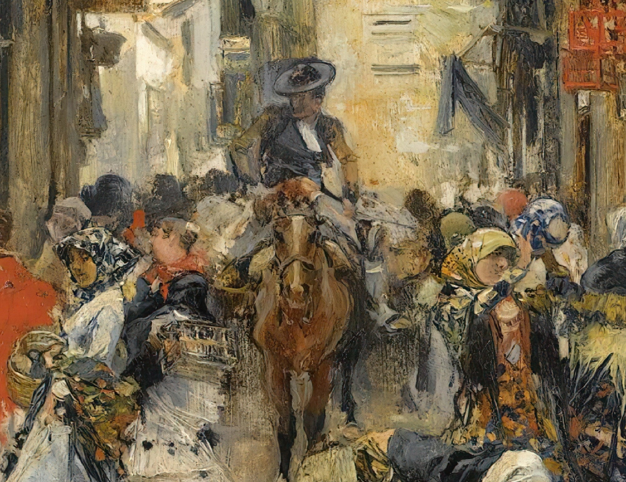En La Calle (Street Scene), José García Ramos Fine Art Print