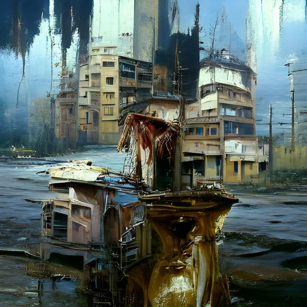 End of the Block, Abstract Fine Art Print