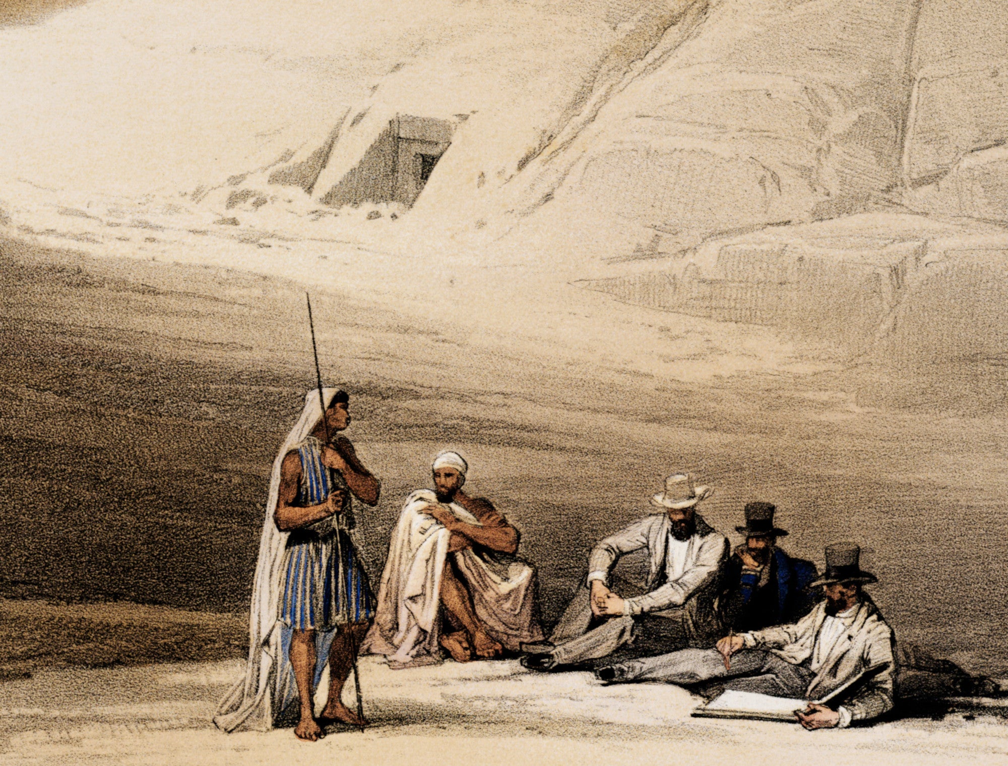 Entrance to the tombs of the kings of Thebes, David Roberts Fine Art Print