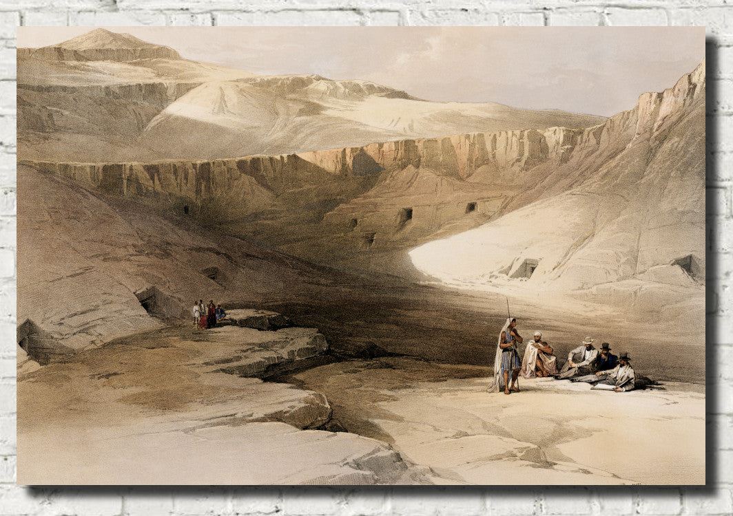 Entrance to the tombs of the kings of Thebes, David Roberts Fine Art Print