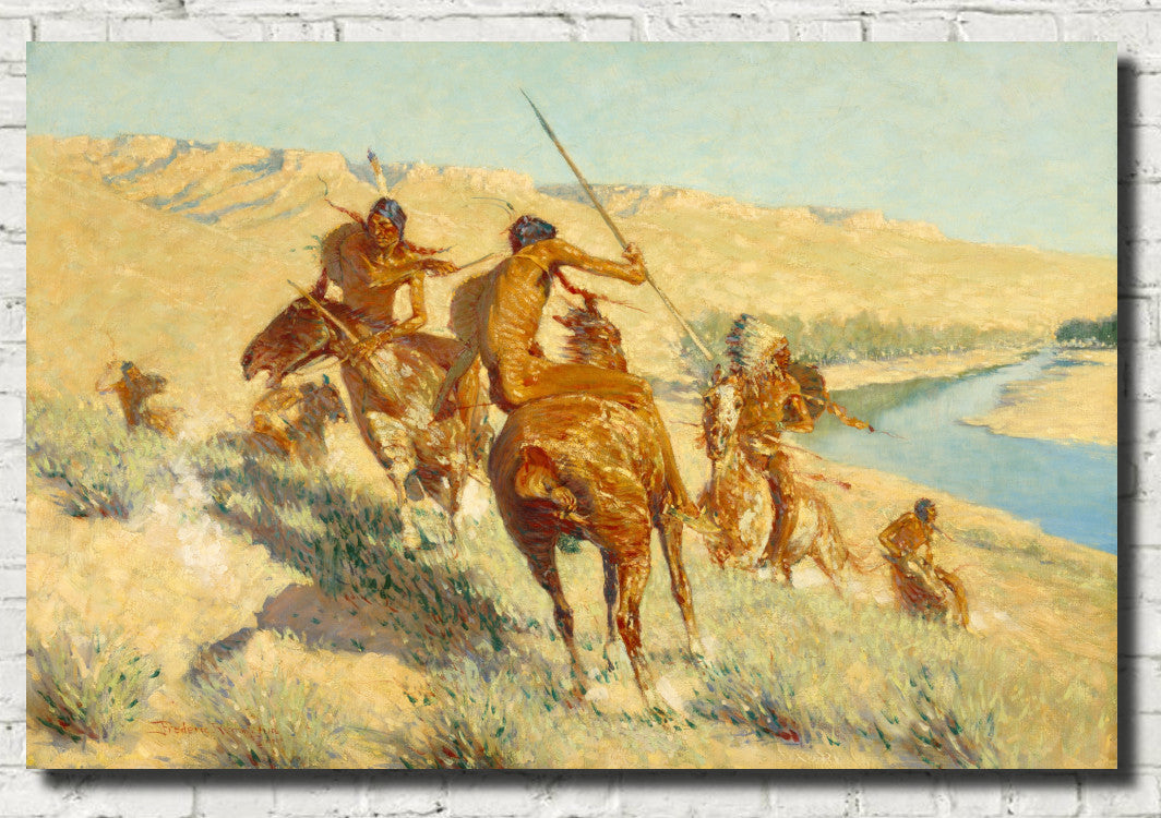 Frederic Remington Fine Art Print : Episode of the Buffalo Gun