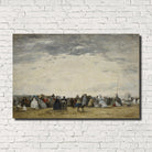 Eugène Boudin Fine Art Print : Vacationers, Trouville Beach