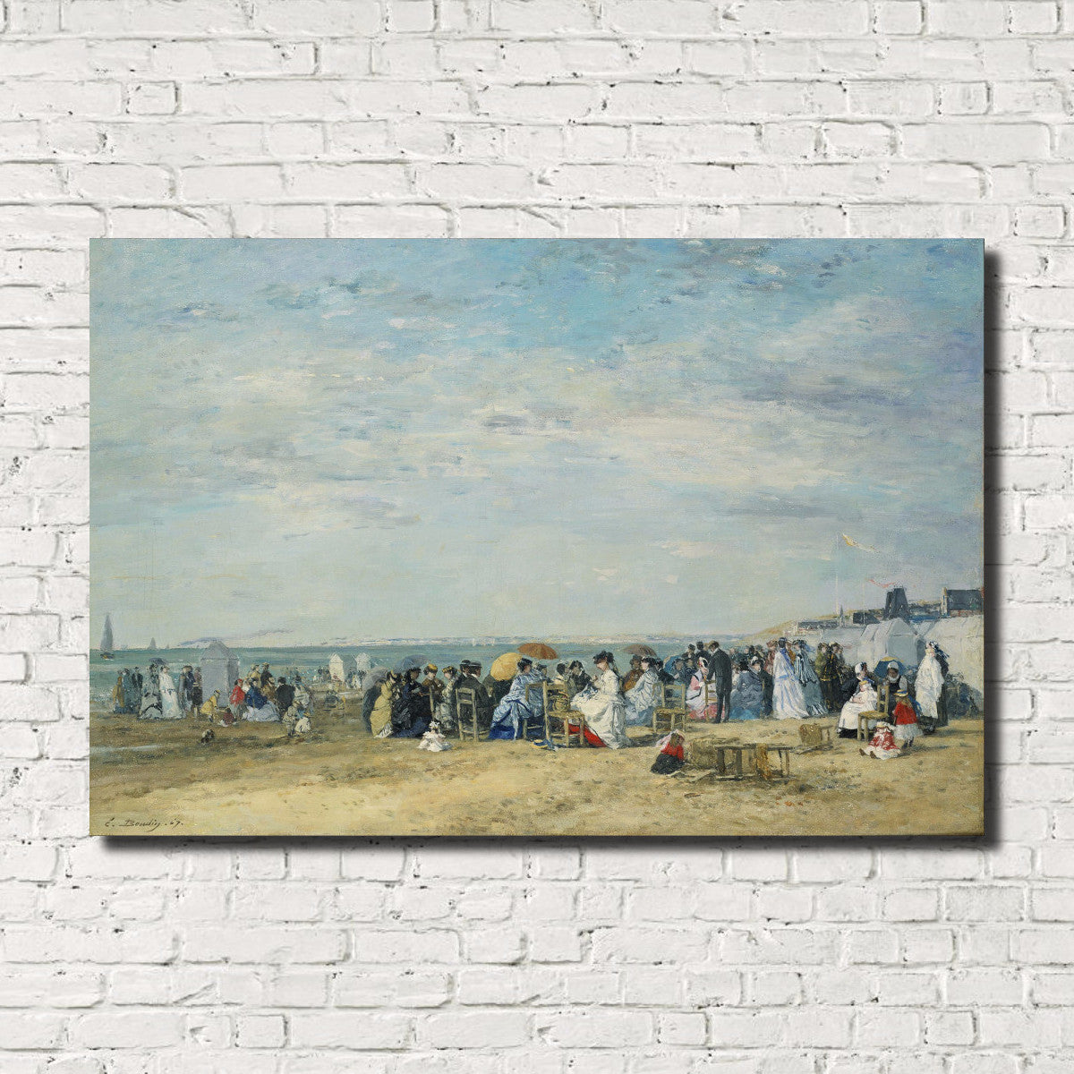 Eugène Boudin, Old Masters Fine Art Print : Trouville Beach