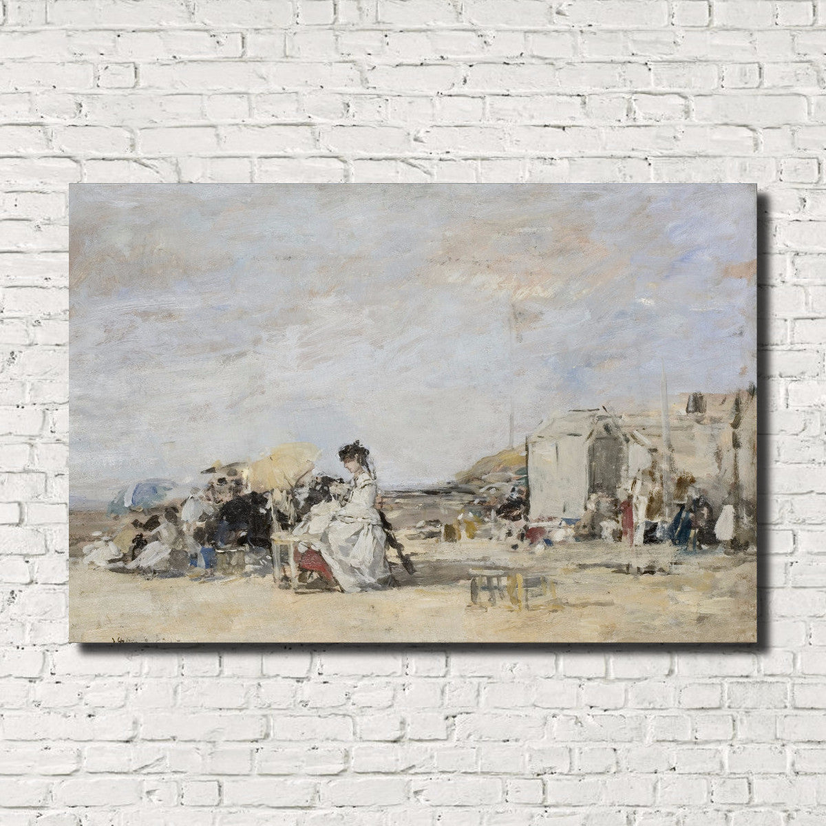 Eugène Boudin Fine Art Print : Lady in White