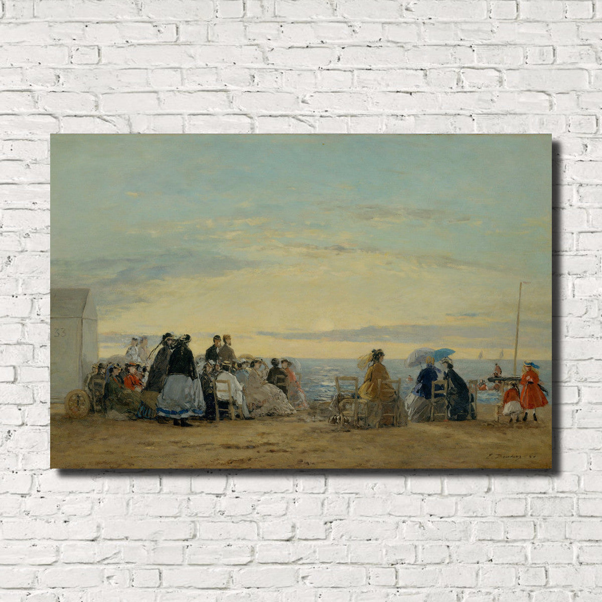 Eugène Boudin Fine Art Print : Sunset on the Beach