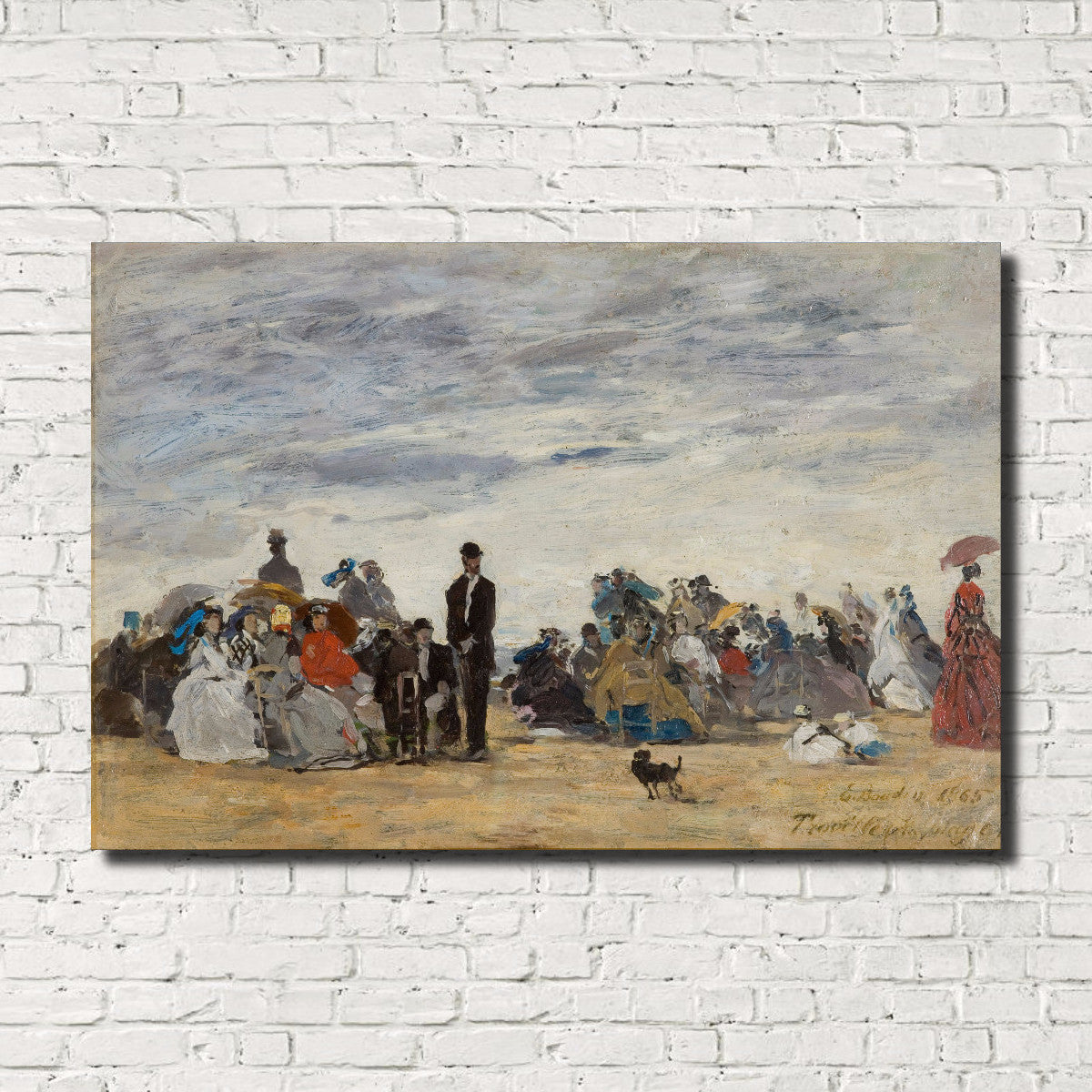 Eugène Boudin Fine Art Print : Trouville Beach Scene