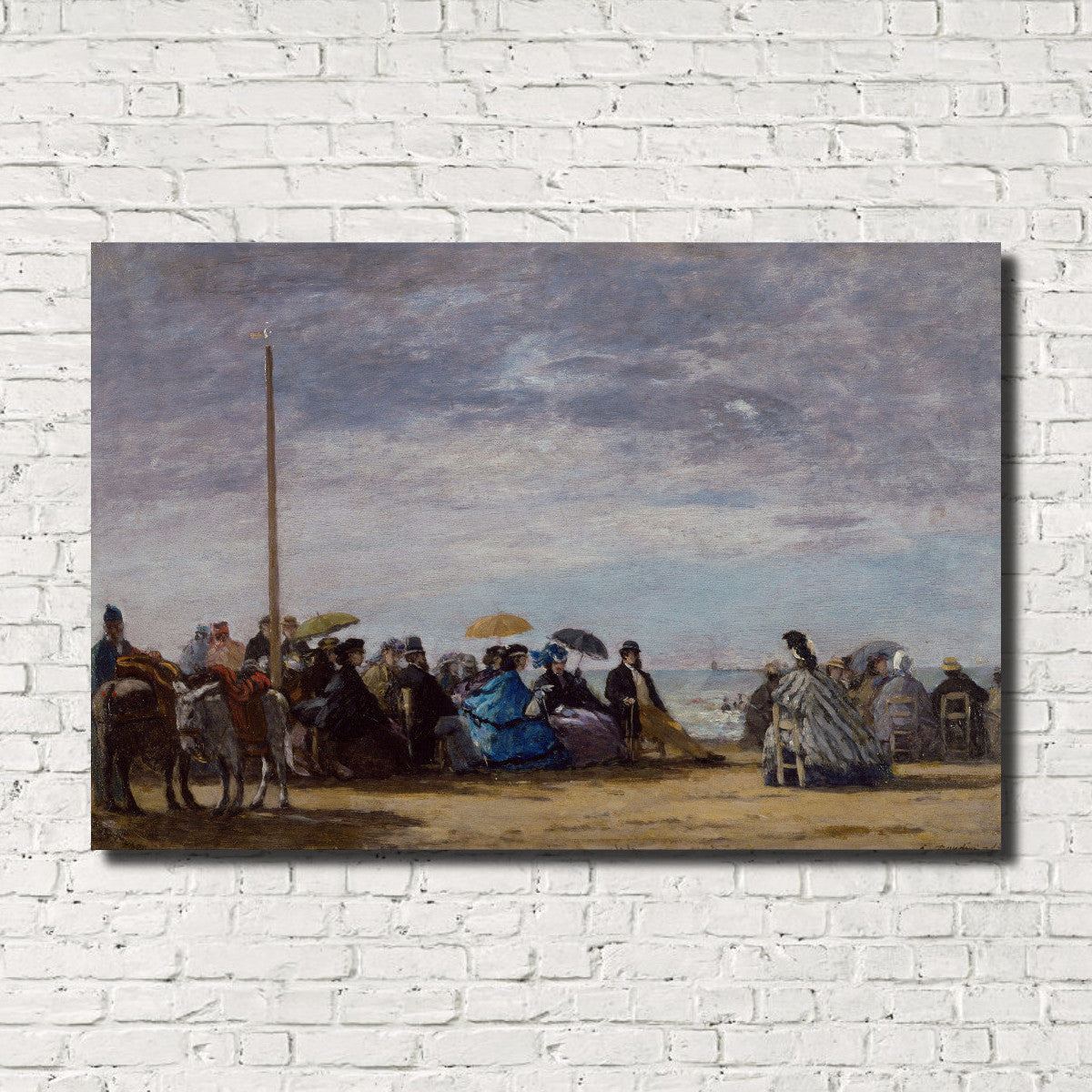 Eugène Boudin, Old Masters Fine Art Print : Beach Scene