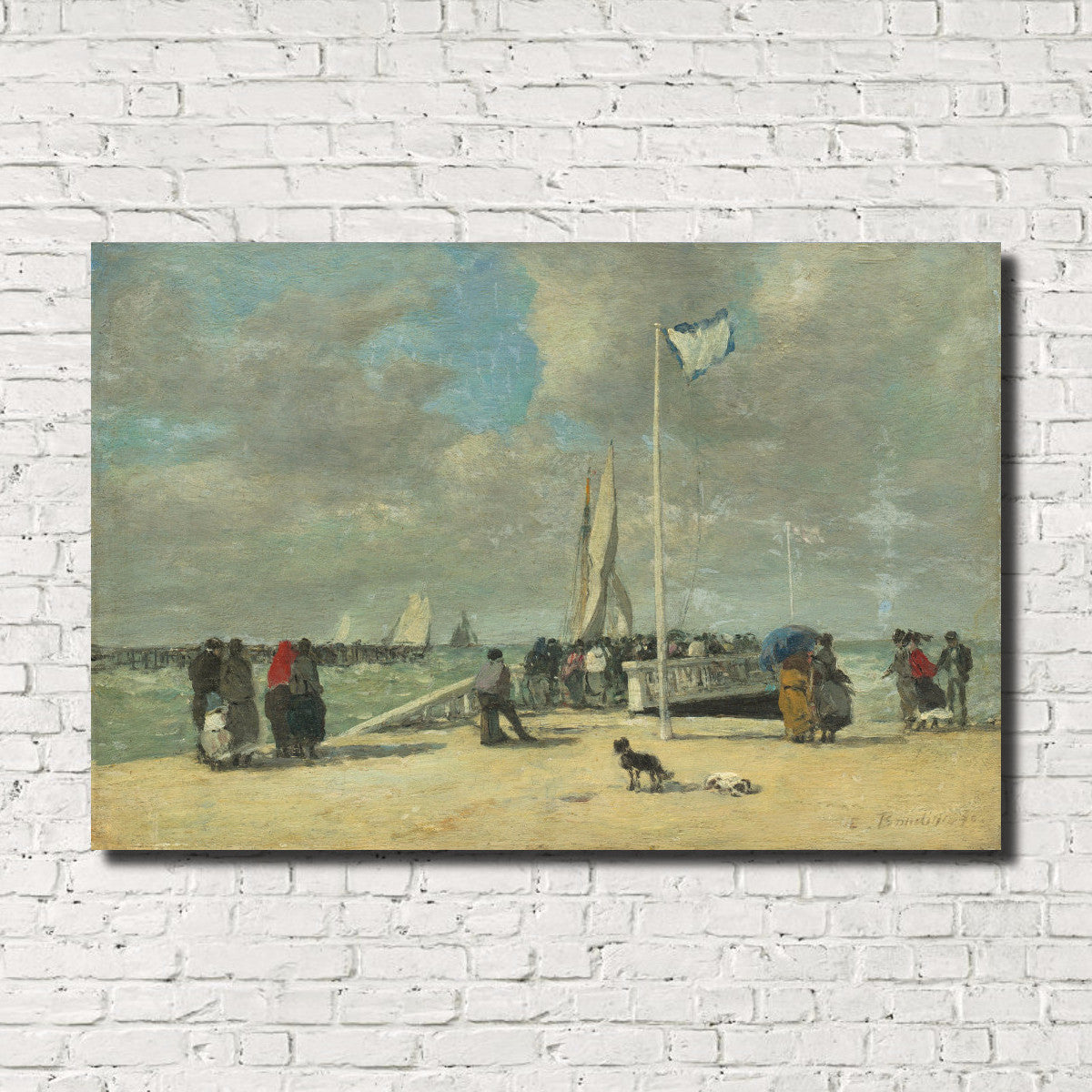 Eugène Boudin Fine Art Print : On The Jetty