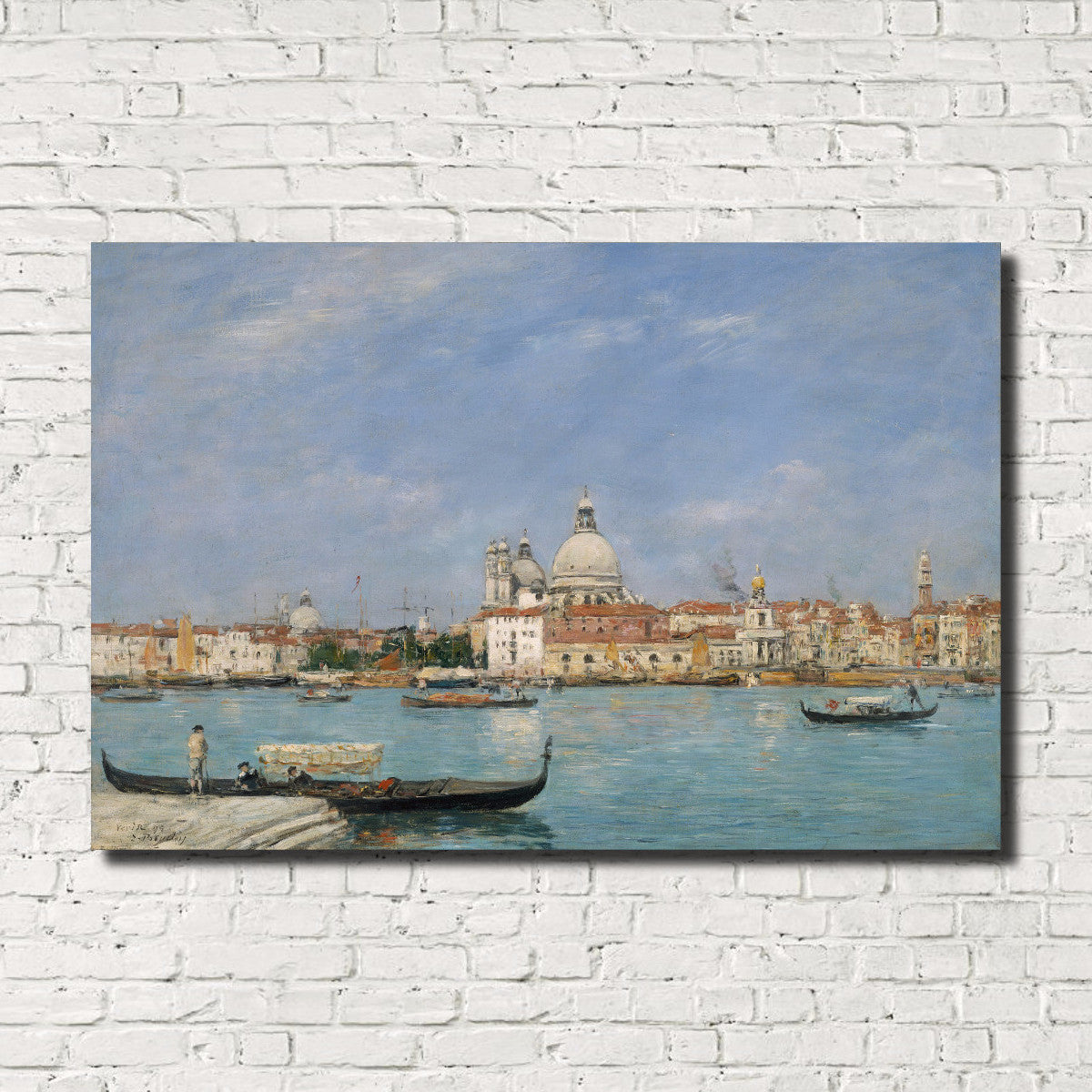Eugène Boudin Fine Art Print : Venice, Santa Maria