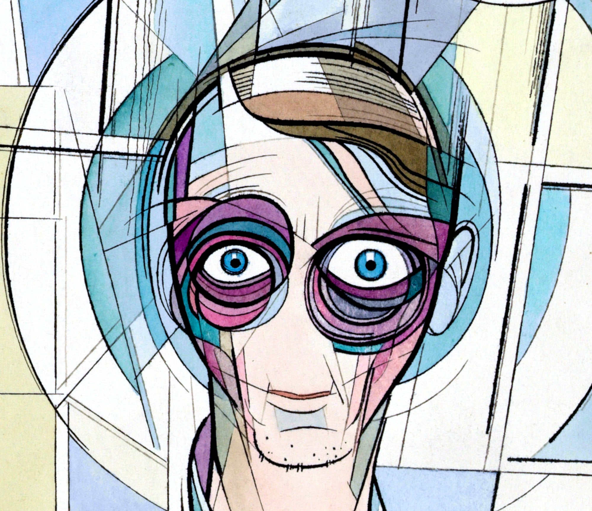 Euphoria, Self portrait, Karl Wiener Abstract Print