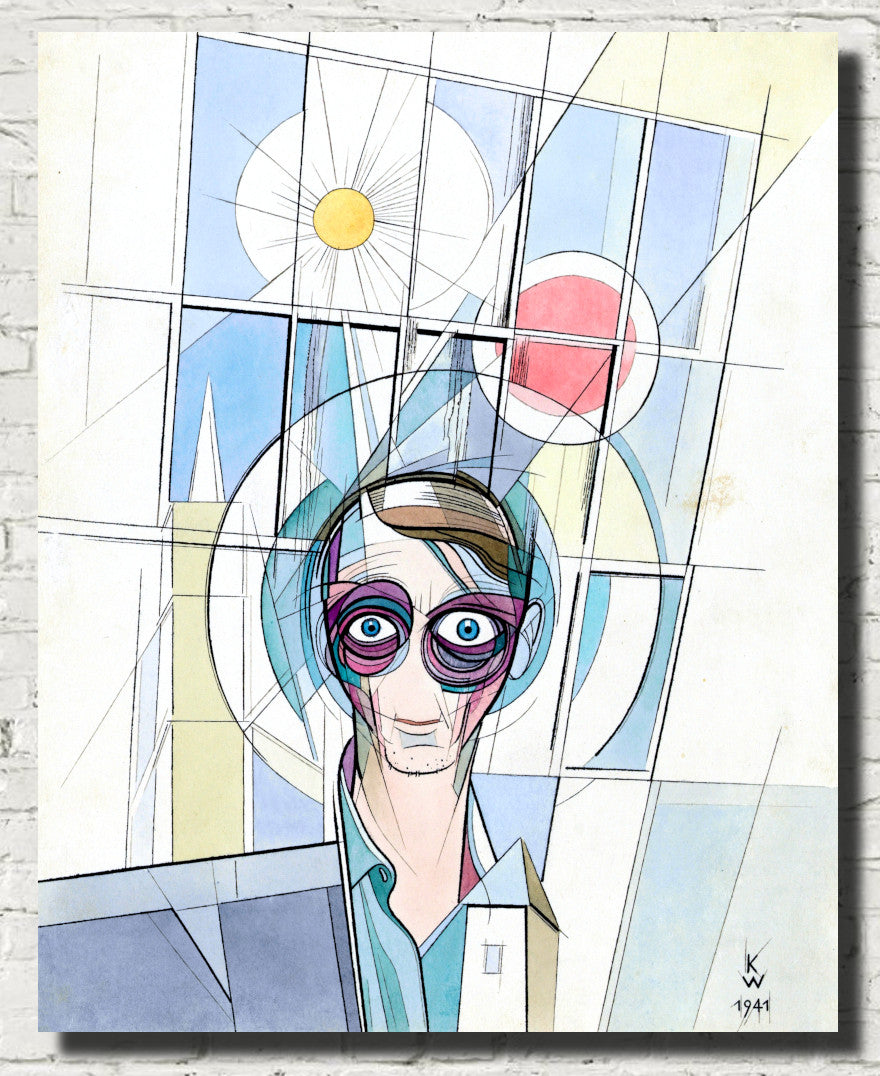 Euphoria, Self portrait, Karl Wiener Abstract Print