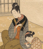 Suzuki Harunobu, Japanese Shunga Art Print : Evening Snow on the Heater