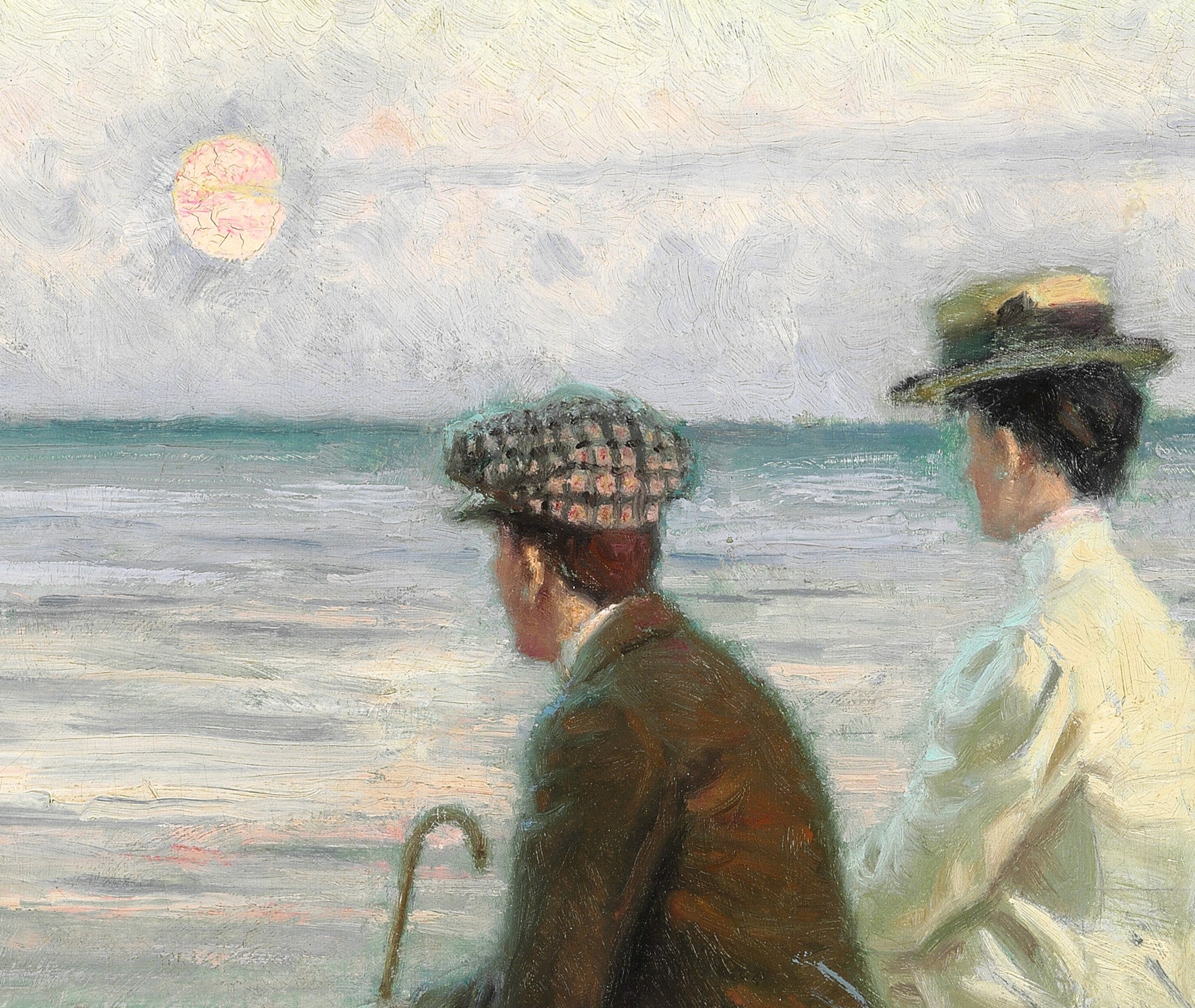 Paul Gustav Fischer Fine Art Print, Evening atmosphere at Falsterbo beach