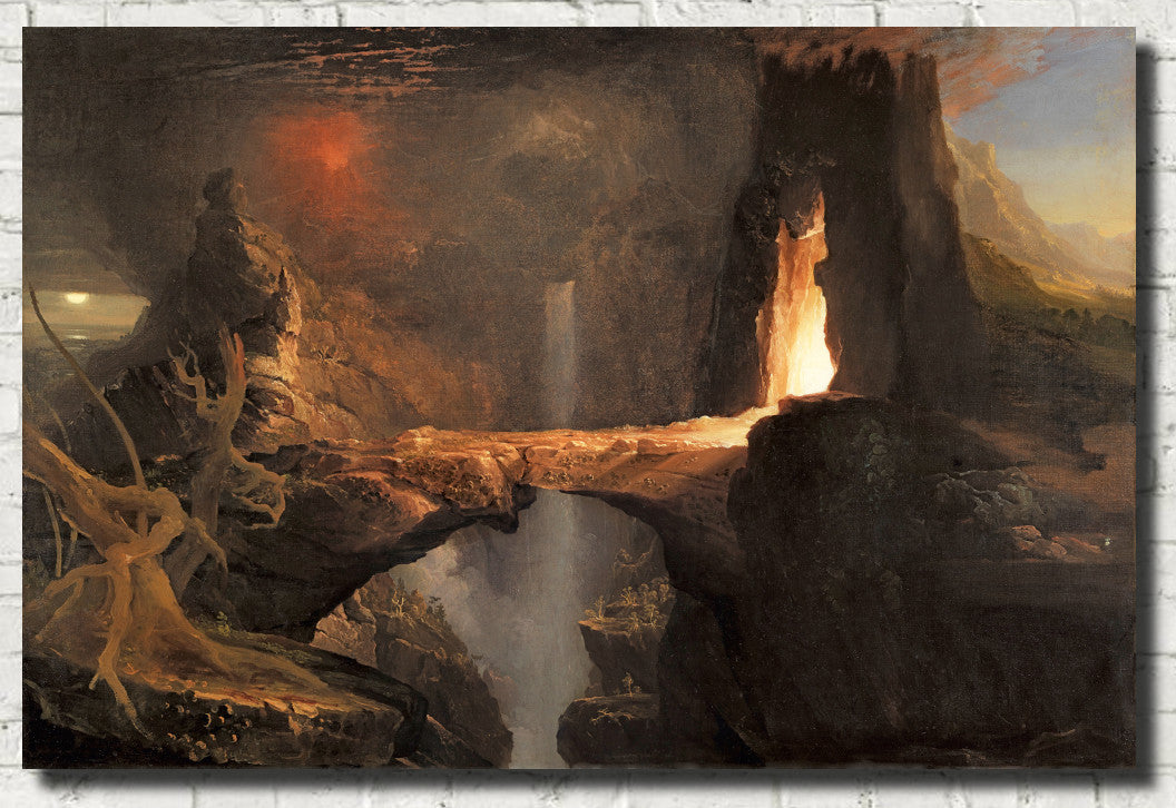 Thomas Cole Fine Art, Expulsion. Moon and Firelight