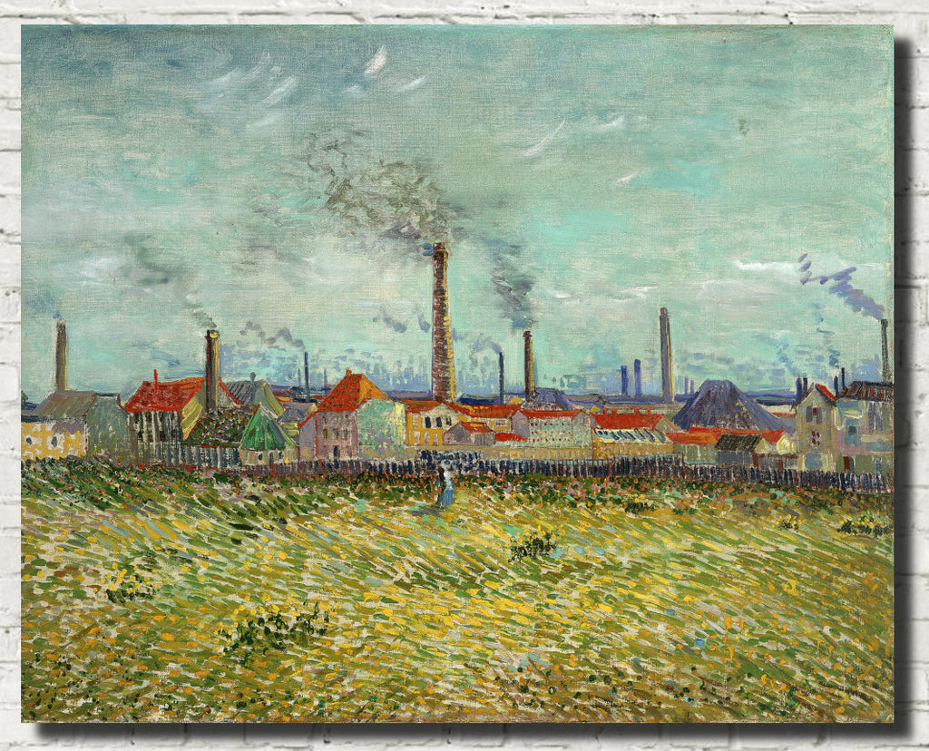 Factories at Clichy, Vincent Van Gogh Fine Art Print
