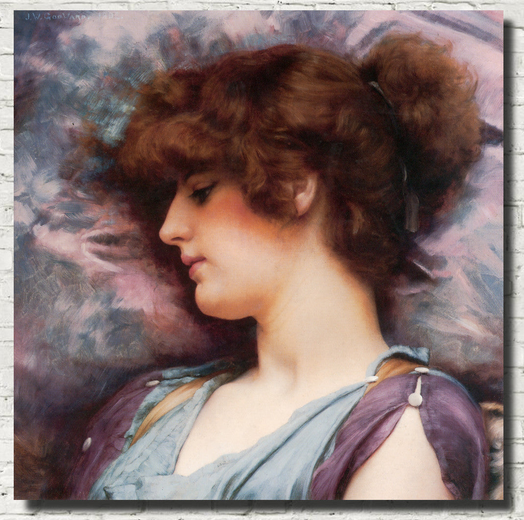 John William Godward Fine Art Print : Far Away Thoughts