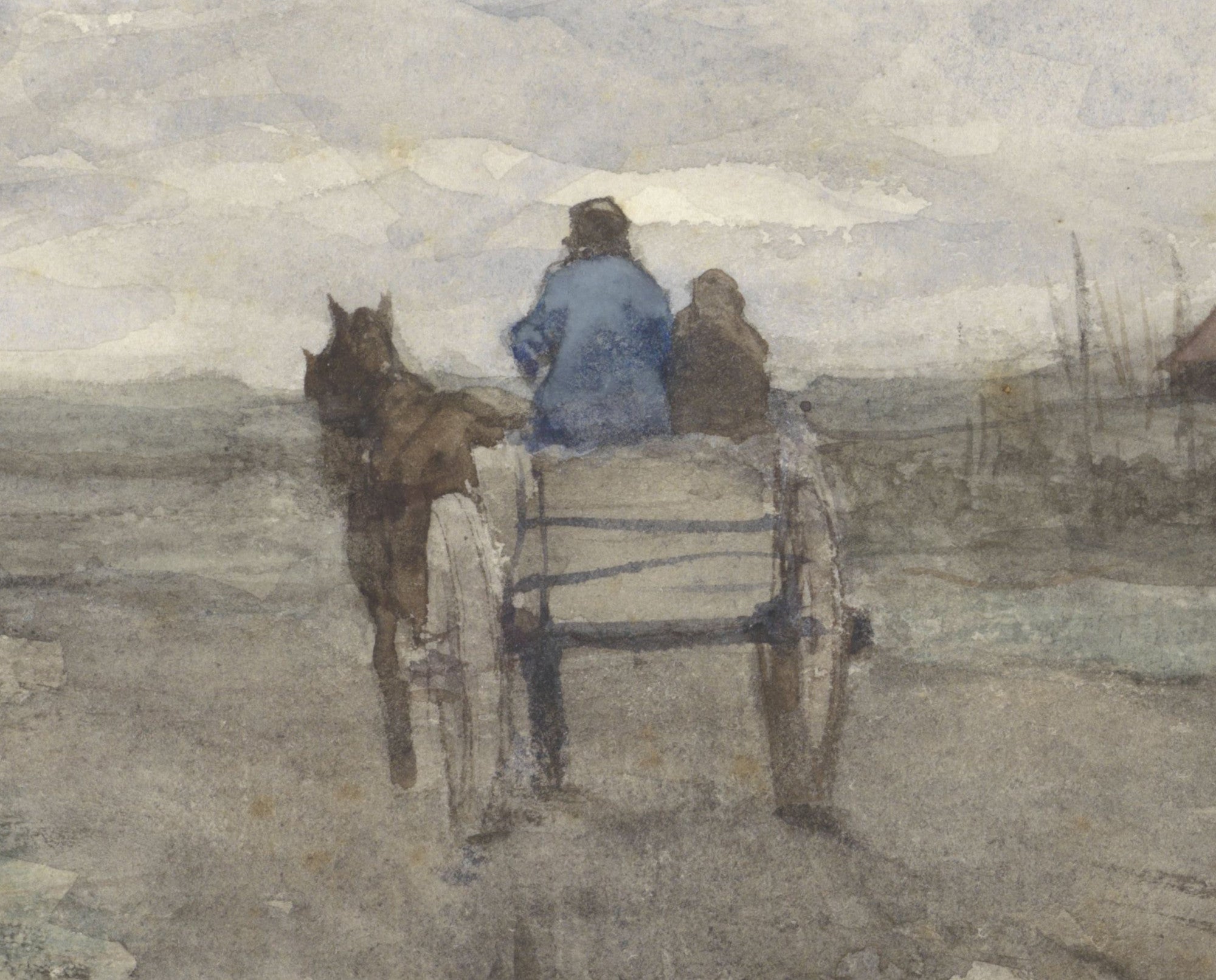 Farmer's cart on a country road, Anton Mauve Fine Art Print