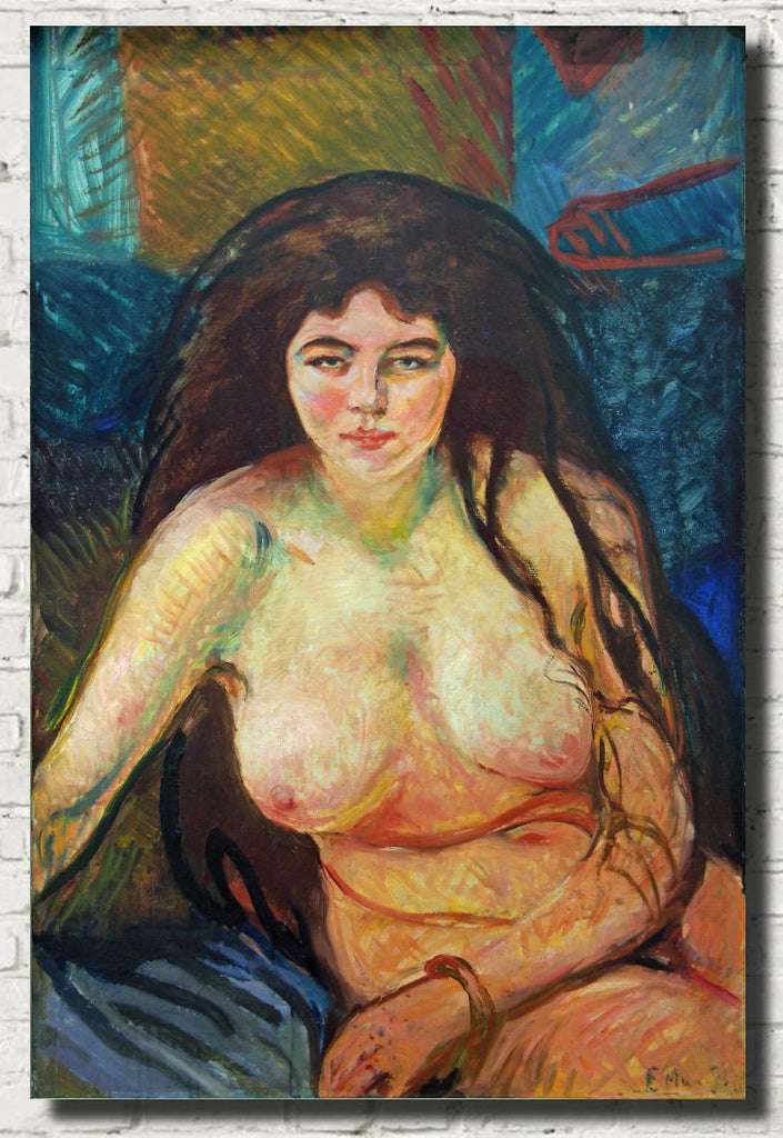 Edvard Munch Fine Art Print, Female Nude, The Beast