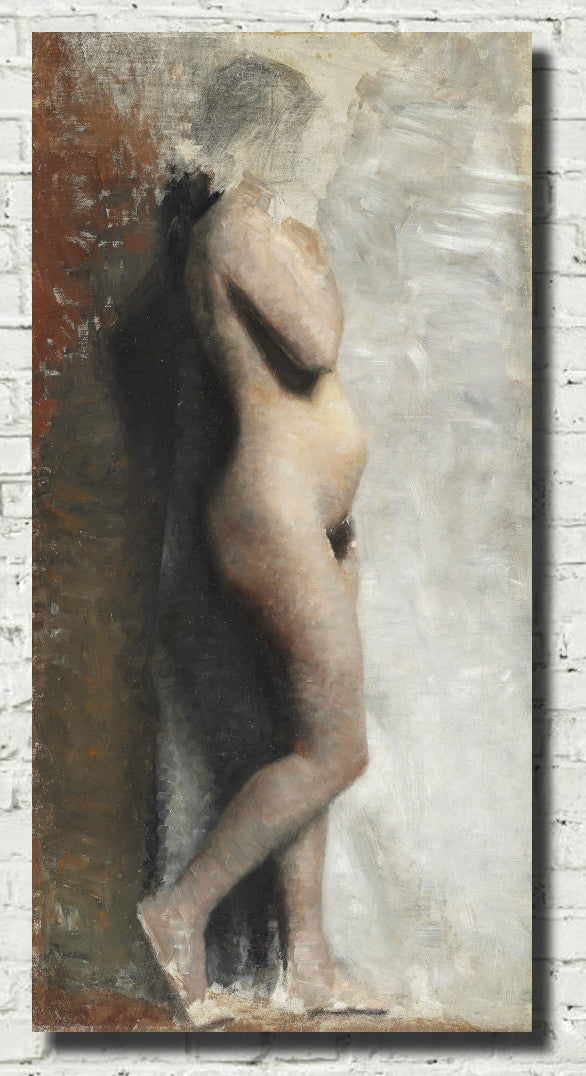 Vilhelm Hammershøi Fine Art Print, Nude Female Standing