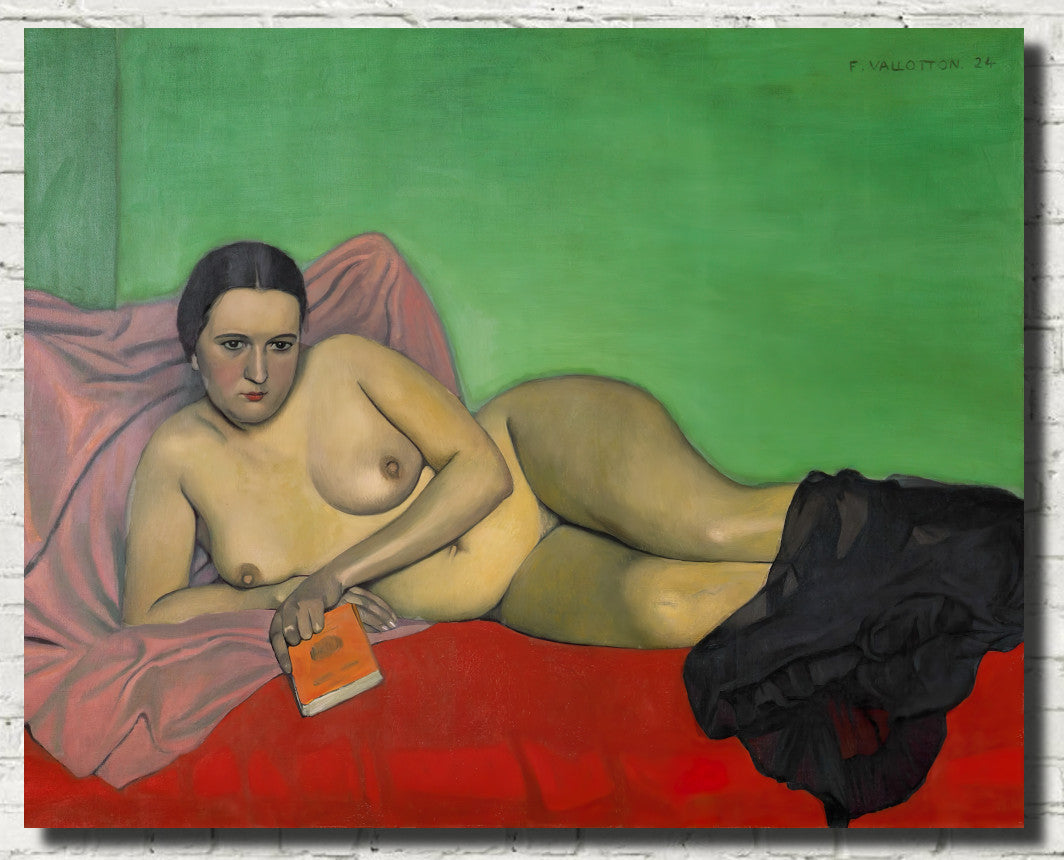 Naked Woman Holding a Book, Félix Vallotton