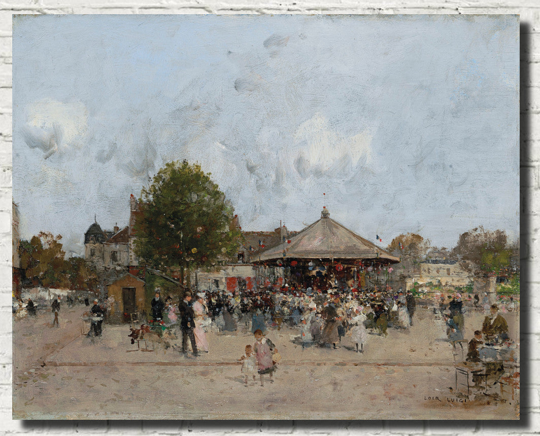 Luigi Loir Fine Art Print: Fête foraine