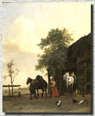 Paulus Potter Fine Art Print, Horses by Stable