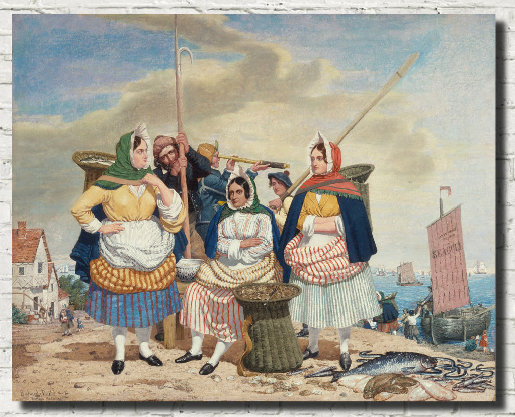 Richard Dadd Fine Art Print, Fish market by the Sea