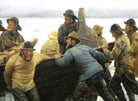 Michael Ancher Fine Art Print, Fishermen Launching a Rowing Boat