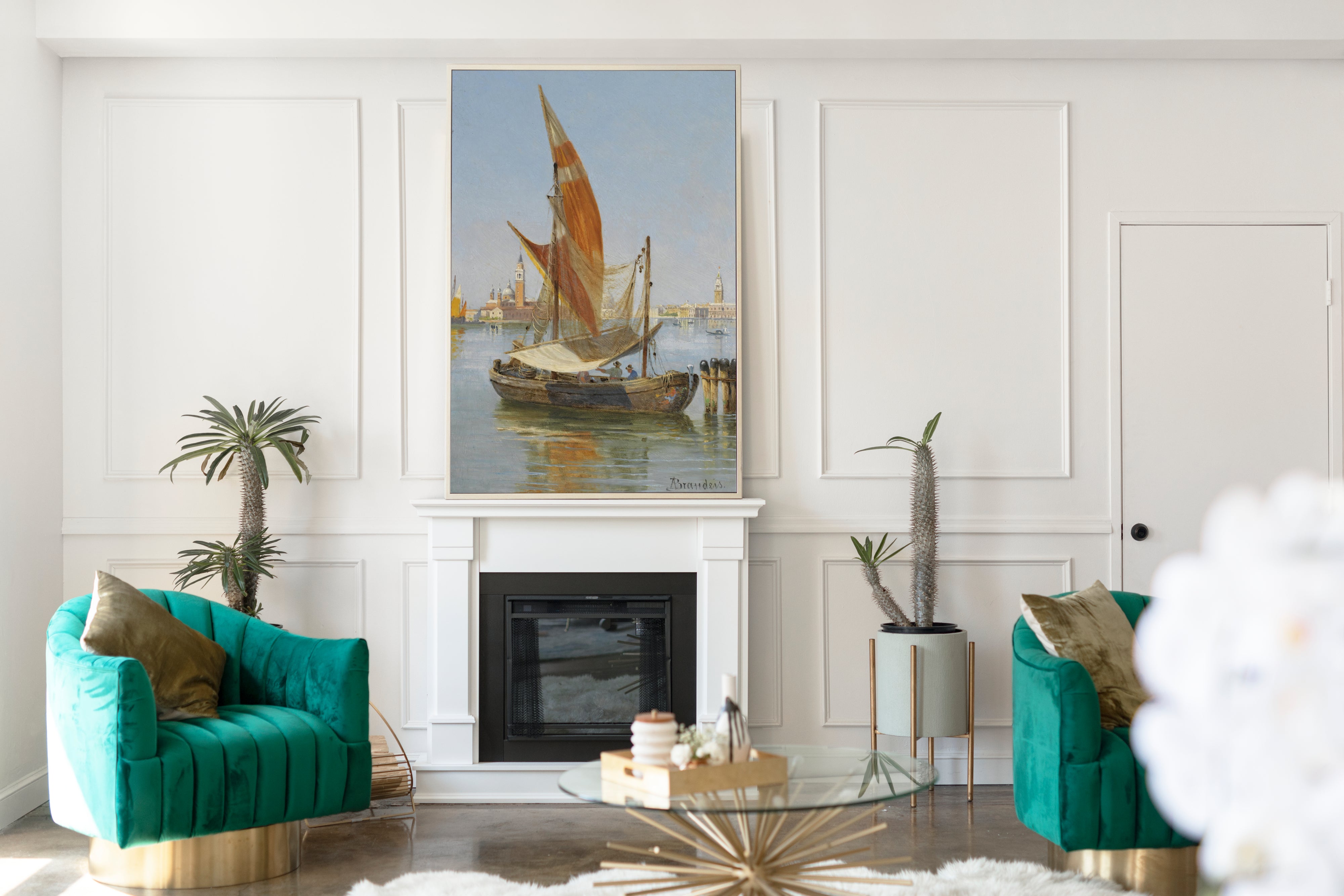 Fishing boats in the lagoon, Venice,  Antonietta Brandeis Fine Art Print