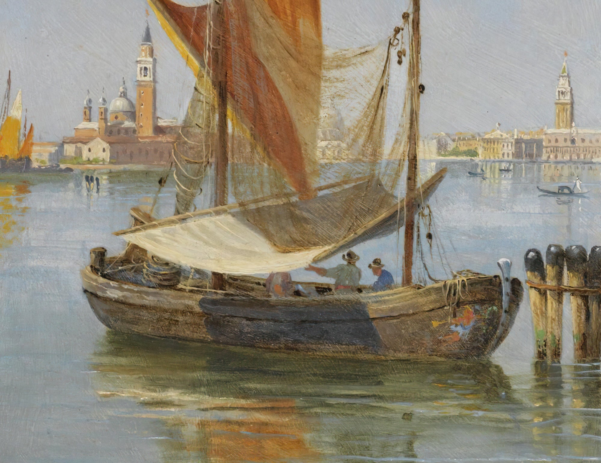Fishing boats in the lagoon, Venice,  Antonietta Brandeis Fine Art Print