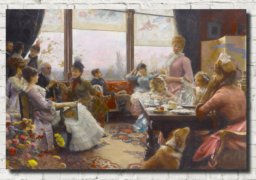 Five o’clock tea, Julius LeBlanc Stewart Fine Art Print