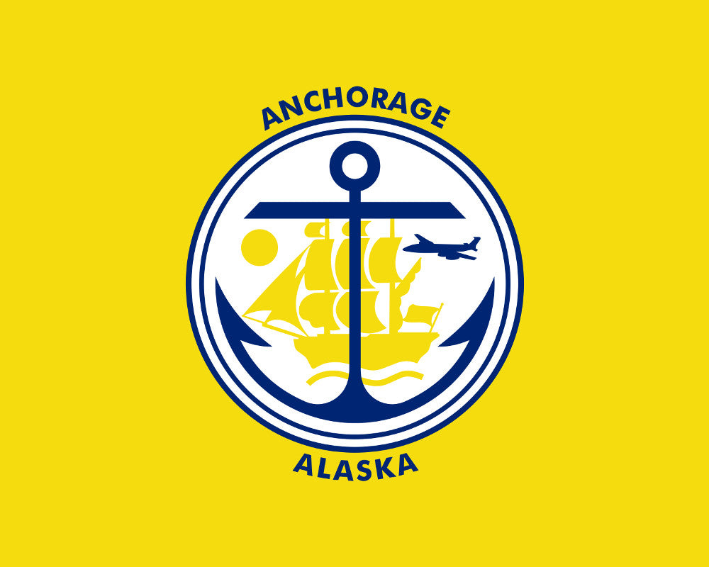 Anchorage Alaska City Flag Print