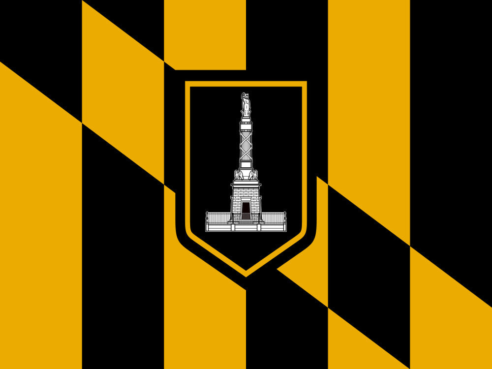 Baltimore Maryland City Flag Print
