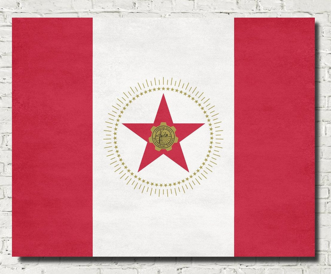 Birmingham Alabama City Flag Print
