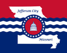 Jefferson City Missouri Flag Print