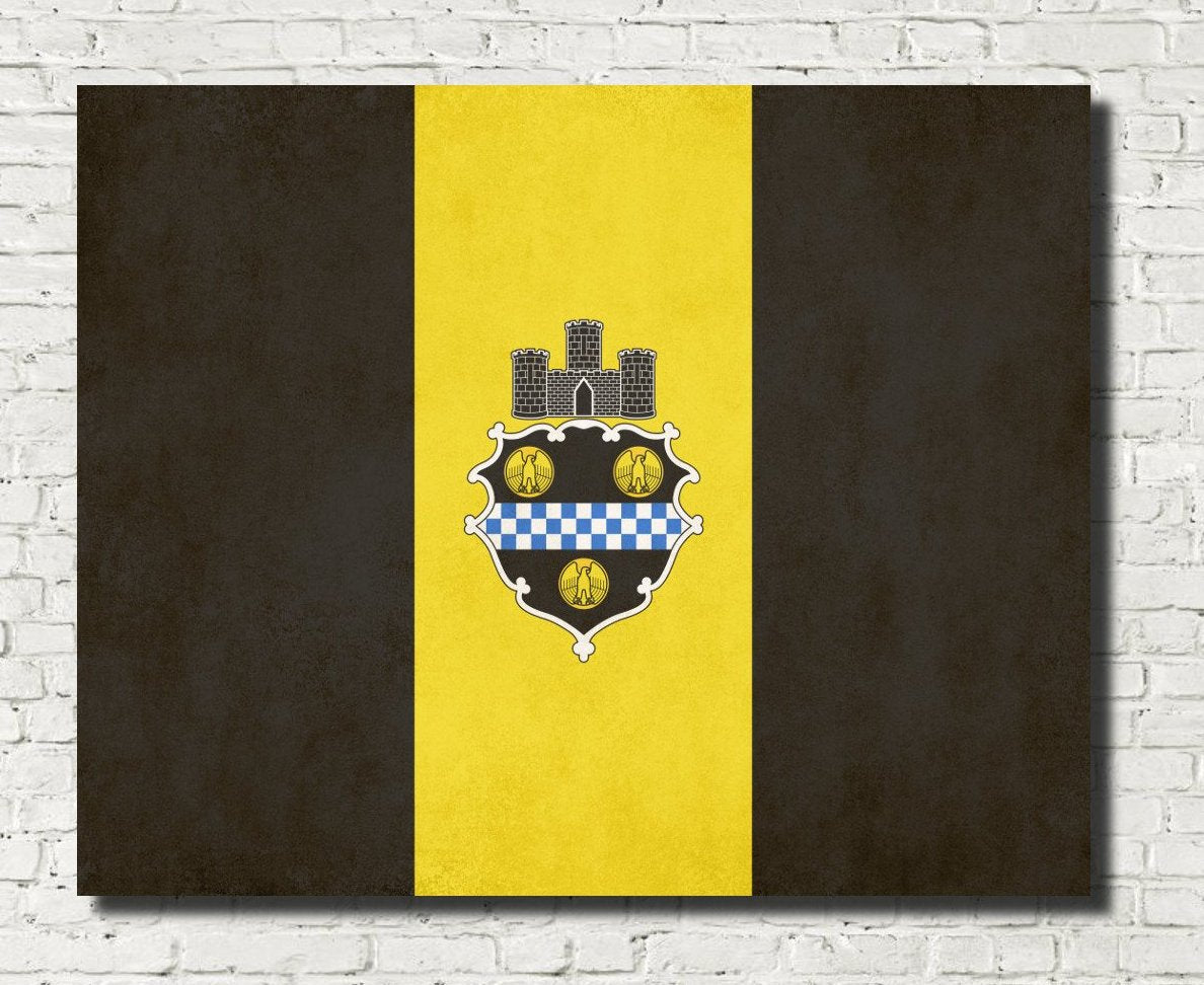 Pittsburgh Pennsylvania City Flag Print